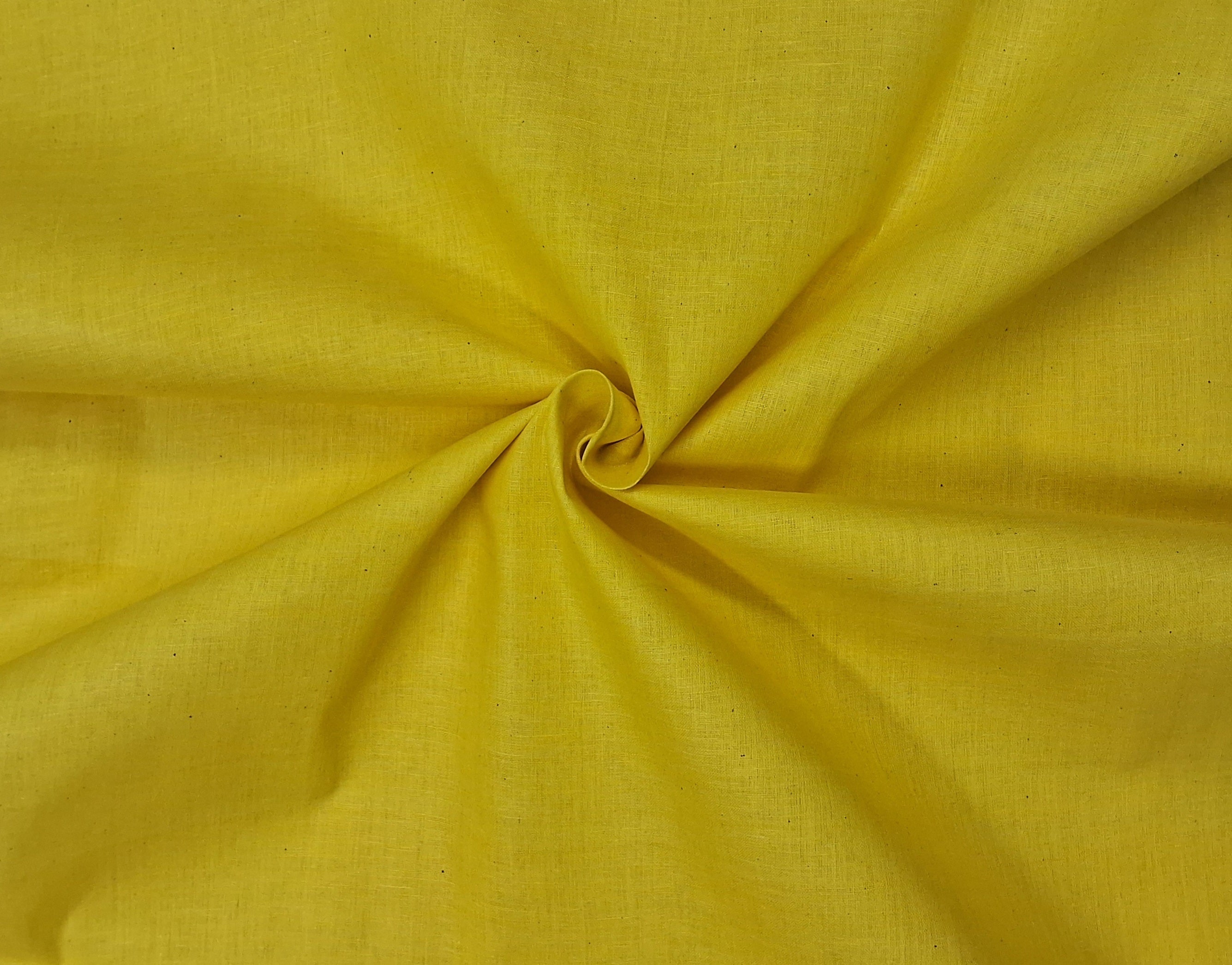 YELLOW PLAIN COTTON ST DRESS MATERIAL FOR MEN