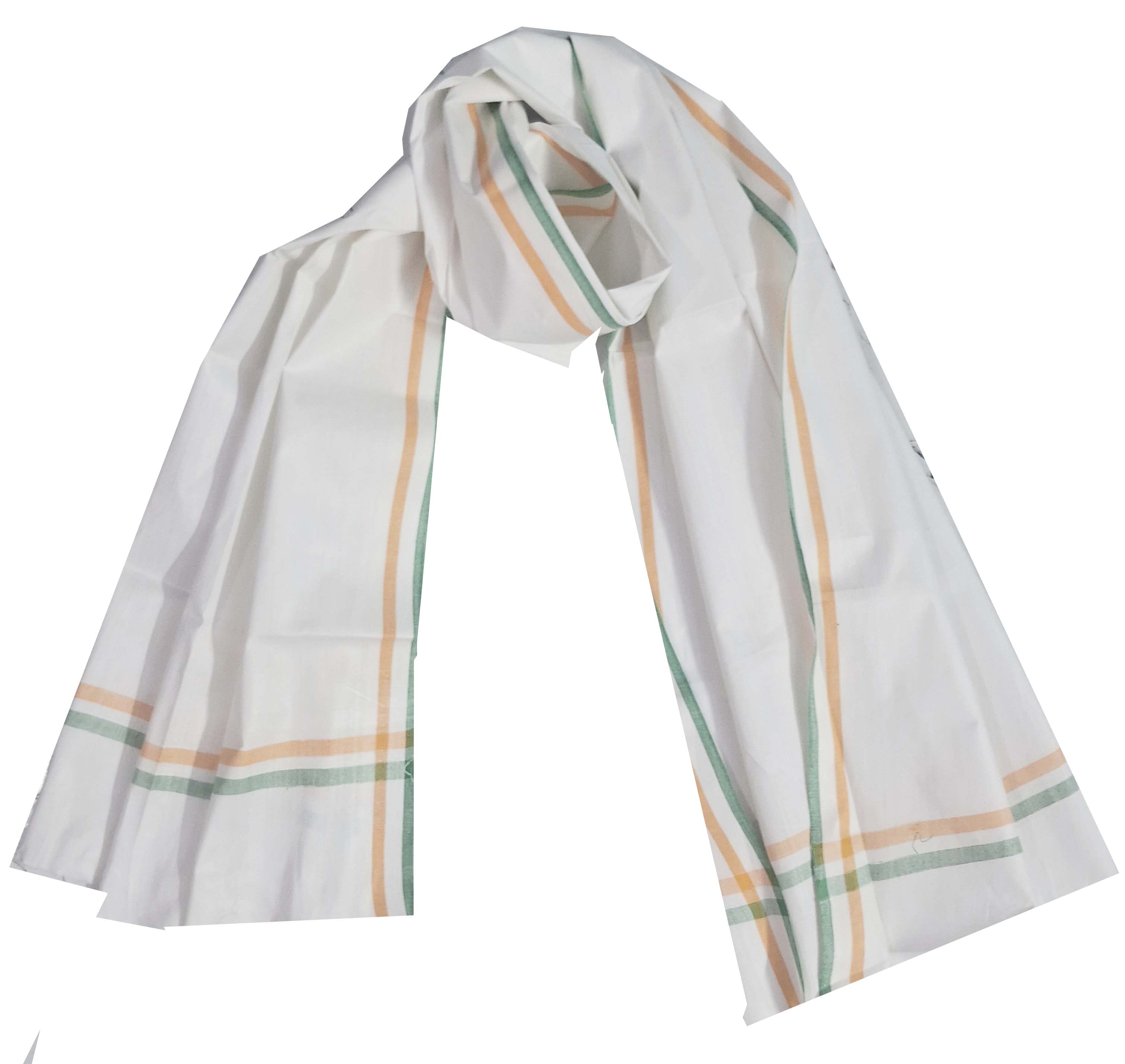 WHITE PURE COTTON ANGAVASTRA FOR UNISEX