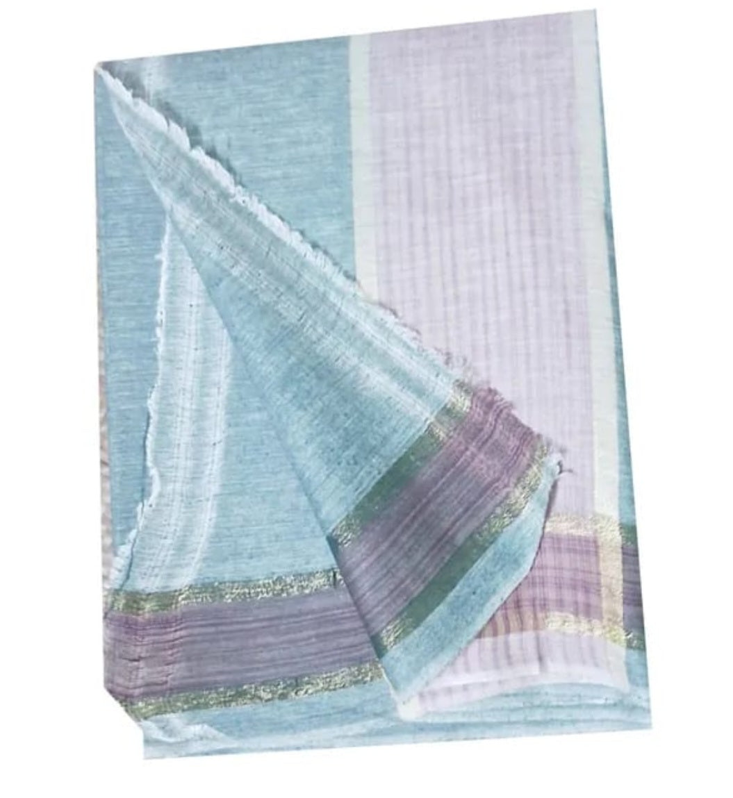 ZARI BOARDER COTTON DHOTI & ANGAVASTRA FOR MEN