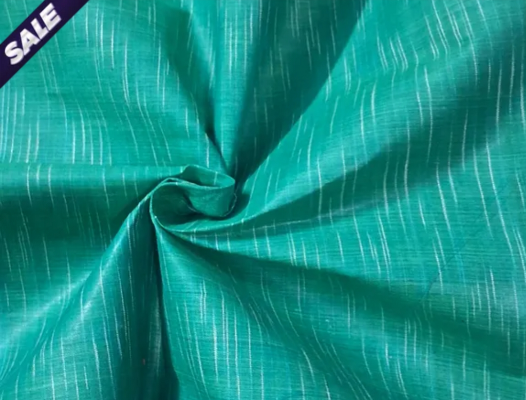 SEA GREEN COLOUR COTTON ST FABRIC FOR UNISEX