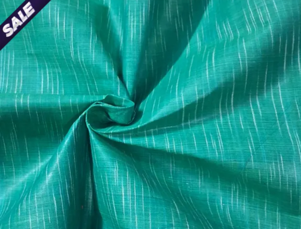 SEA GREEN COLOUR COTTON ST FABRIC FOR UNISEX
