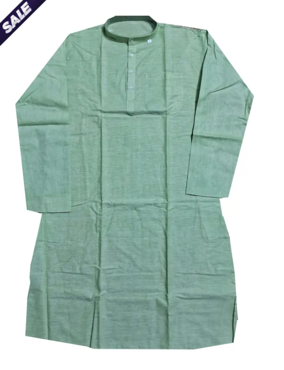 GREEN COLOUR PURE COTTON FULL SLEEVE KURTA FOR MEN