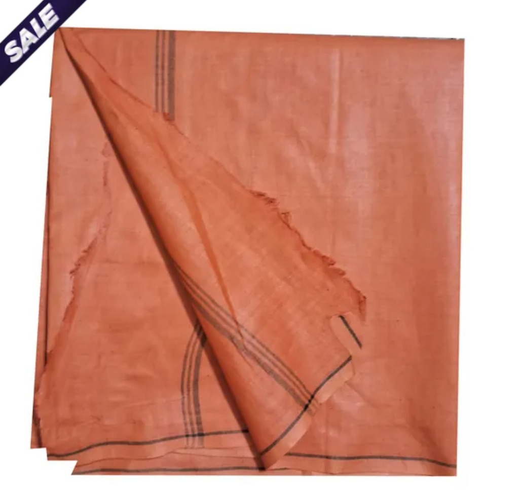SAFRON COLOUR PURE COTTON DHOTI FOR MEN