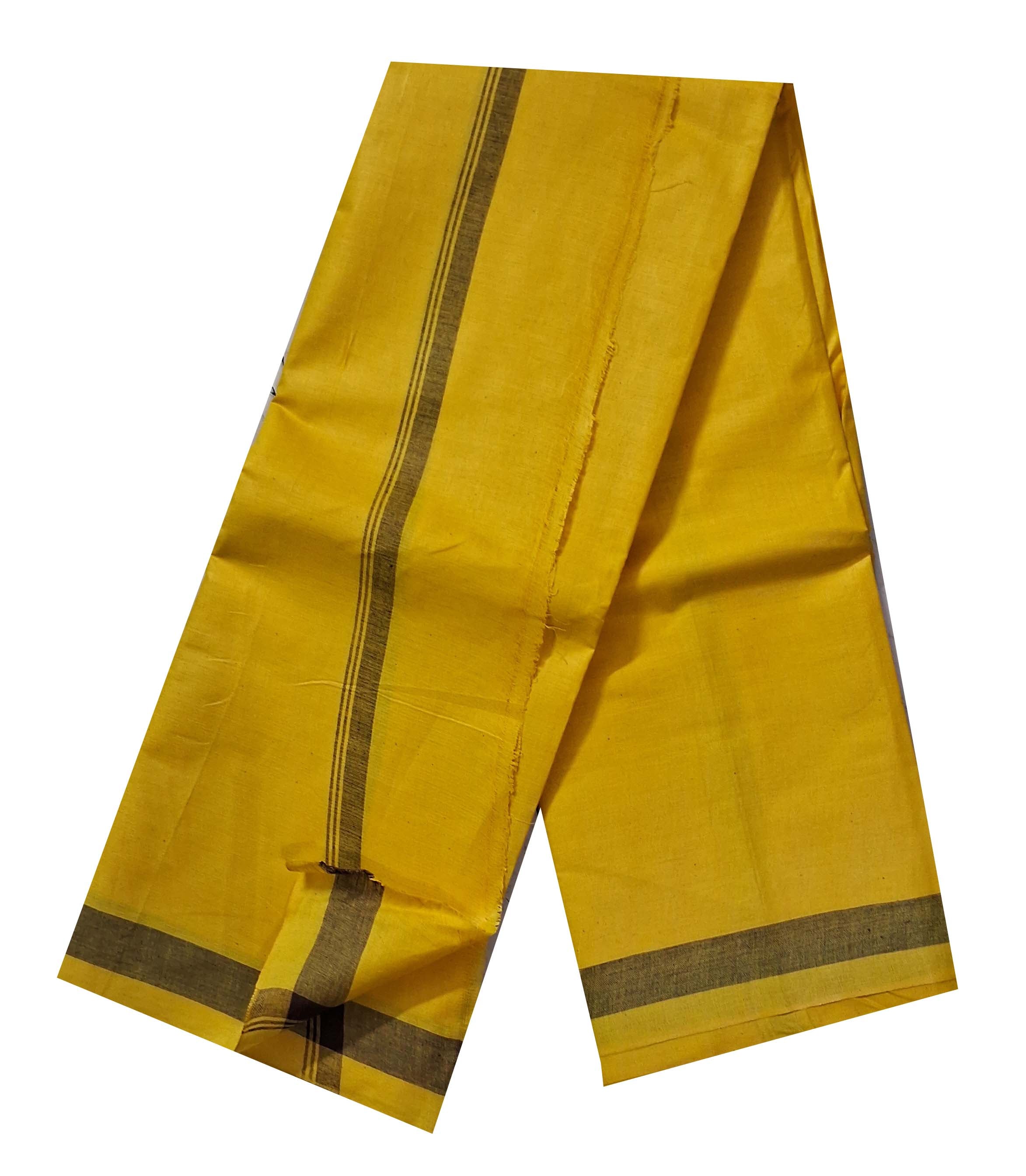 YELLOW COLOUR DHOTI & ANGAVASTRA SET FOR MEN