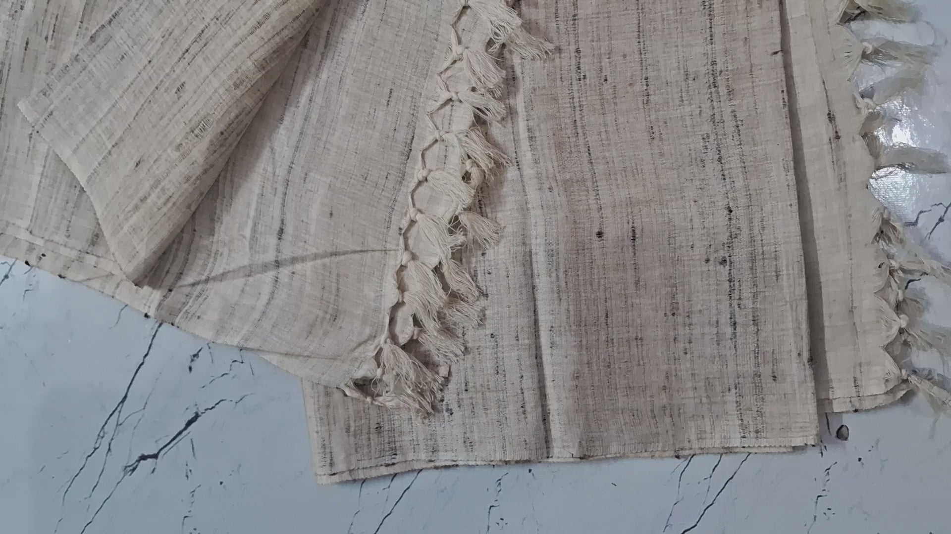 BEIGE COLOUR KATIA BLEND COTTON SHAWL FOR MEN