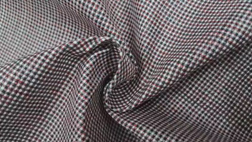 RED , BLACK & WHITE CHECKS COTTON 4 PLY DRESS MATERIAL FOR MEN