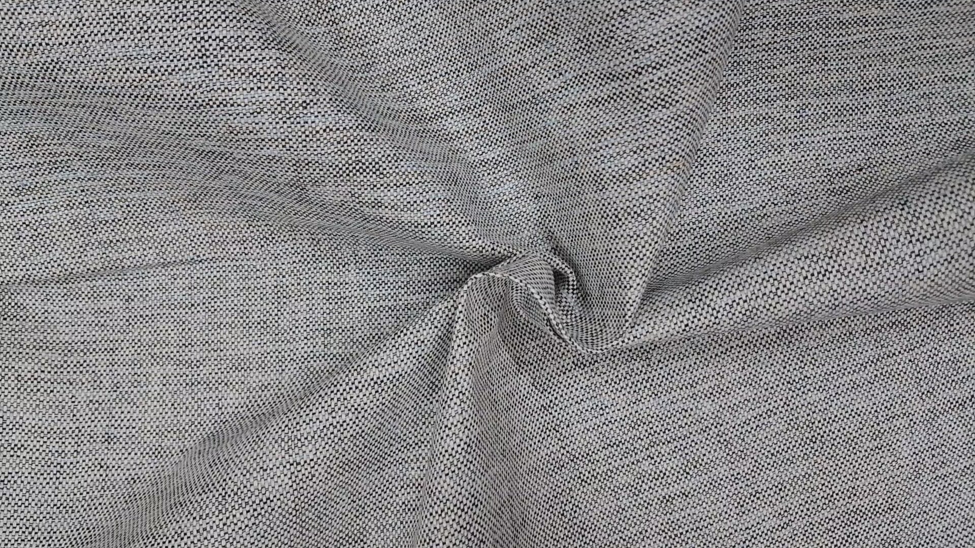 ASH COLOUR & WHITE CHECKERED COTTON 4 PLY FABRIC FOR PANT , TROUSER